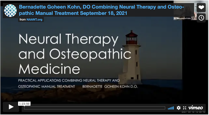 Combining Neural Therapy and Osteopathic Manual Treatment